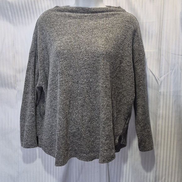 Cozy Gray Knit Boatneck Sweater - Picture 2 of 7